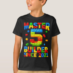 T-shirt Maître constructeur 5ème anniversaire 2021 5 ans
