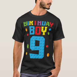 T-shirt Maître Constructeur 9e anniversaire Garçon Neuf 9
