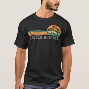 T-shirt Maître Constructeur - Bâtiment de blocs Enfants Ad
