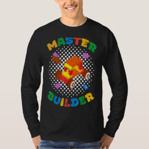 T-shirt Maître Constructeur Blocs Jouets Cute Constructeur