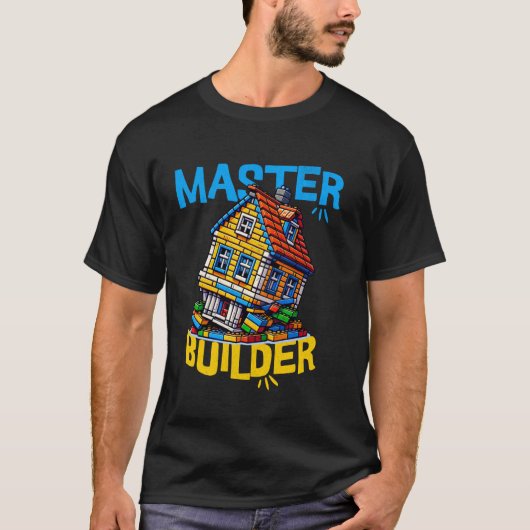 T-shirt Maître constructeur de briques constructeur de leg (Devant)