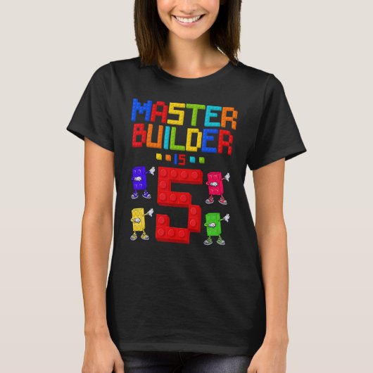 T-shirt Maître Constructeur est 5 ans Bâtiment 5 Ans (Devant)