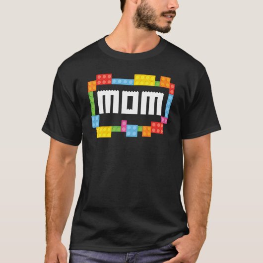 T-shirt Maître constructeur Maman briques Blocs Bâtiment F (Devant)