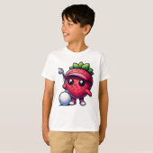 T-shirt Maître de fraise Chibi (Devant entier)