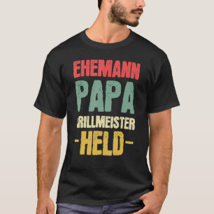 T-shirt Maître de grill tenu père papa mari