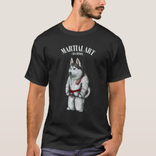 T-shirt Maître de Judo Karaté de Chien Husky Sibe Classiqu