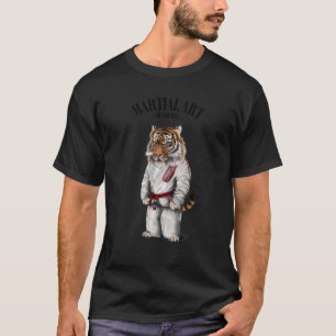 T-shirt Maître de judo karaté tigre en judogi blanc