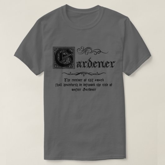 T-shirt Maître Gardener médiéval (Design devant)