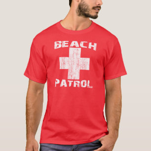 T-shirt Maître nageur blanc de logo affligé par PATROUILLE
