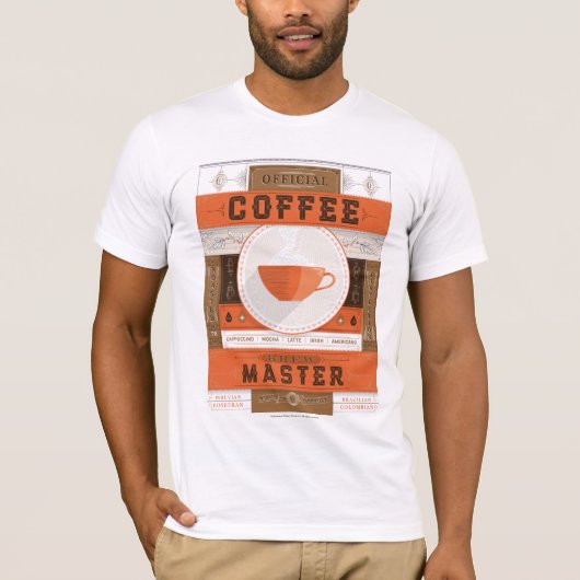 T-shirt Maître officiel de la brasserie à café (Devant)