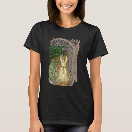 T-shirt Maîtresse Eldritch (Fairy Lady in Woods) (Devant)