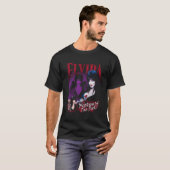 T-shirt Maîtresse Elvira De Violet Foncé Et Rouge (Devant entier)