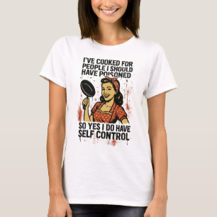 T-shirt Maîtrise de soi – Pouvoir féministe rétro sarcasti