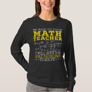 T-shirt Maîtrise Enseignant Mathématique Mathématiques Num