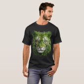 T-shirt Majesté Verdoyante : Tigre Royal Coupé En Herbe" (Devant entier)