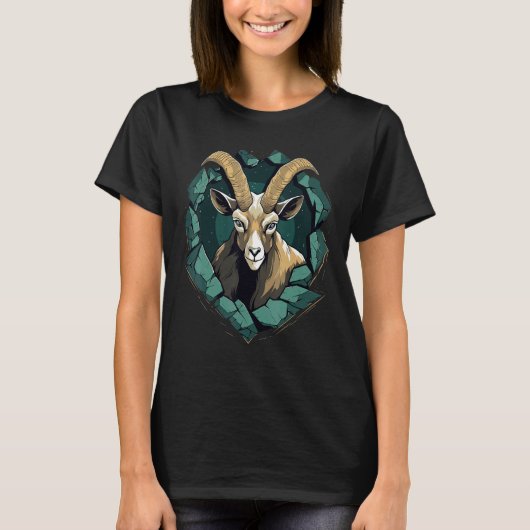 T-shirt Majestic Alpine Ibex (Devant)