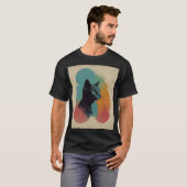 T-shirt Majestic Black Cat Vibrant Design artistique.T-shi (Devant entier)
