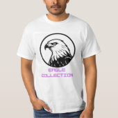 T-shirt Majestic Black & White Eagle Head Emblem (Devant)