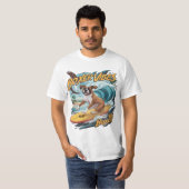 T-shirt Majestic Boxer Chien Surf (Devant entier)