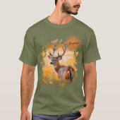 T-shirt Majestic Deer in a Field of Wildflowers (Devant)