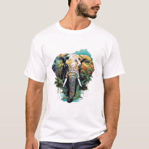 T-shirt Majestic Elephant Animal World Faune Beauté Art