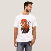 T-shirt Majestic Fox Under the Rising Sun (Devant entier)