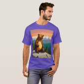T-shirt Majestic Grizzly Bear in the Forest T-Shirt" (Devant entier)