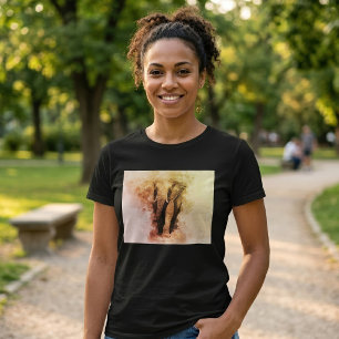 T-shirt Majestic Homme African Elephant Walking Aquarelle