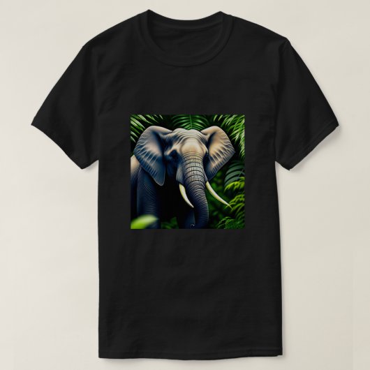 T-shirt Majestic Jungle Elephant - Sauvage Et Libre (Design devant)