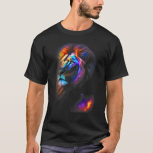 T-shirt Majestic LIon Rainbow Galaxy LIon