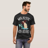 T-shirt Majestic Mer Beard Funny Merman Manly Merman (Devant entier)