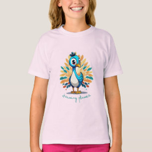 T-shirt Majestic Peacock avec Queue colorée