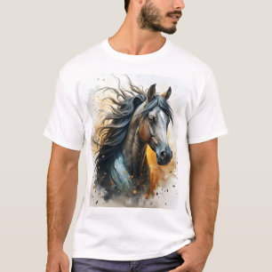 T-shirt Majestic Powerful Horse Courir la beauté sauvage