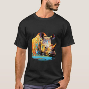 T-shirt Majestic Rhinoceros Animal World Faune Beauté