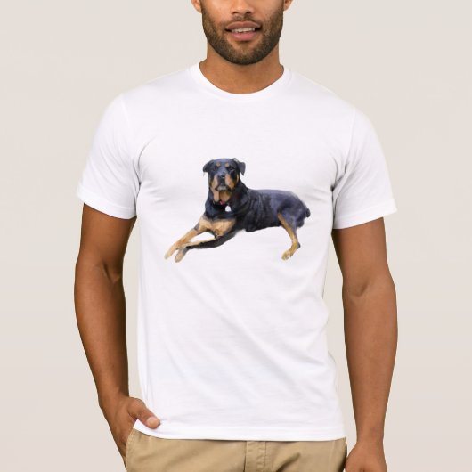 T-shirt Majestic Rottweiler: Serenity in Strength (Devant)