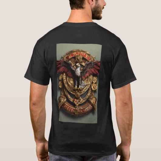 T-shirt "Majestic Sentinel : Le faucon en vol" (Dos)
