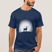 T-shirt Majestic Stag Silhouette Under Lunar Light (Devant)