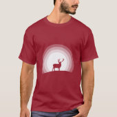 T-shirt Majestic Stag Silhouette Under Lunar Light (Devant)