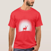 T-shirt Majestic Stag Silhouette Under Lunar Light (Devant)