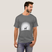 T-shirt Majestic Stag Silhouette Under Lunar Light (Devant entier)