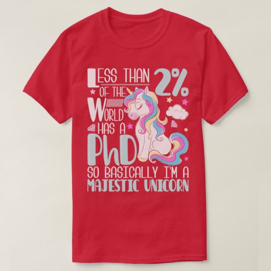 T-shirt Majestic Unicorn Docto Docto Docto Docto Docto Doc (Design devant)