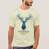 T-shirt Majestic Winter Wonderland Deer Holiday Wear (Devant)