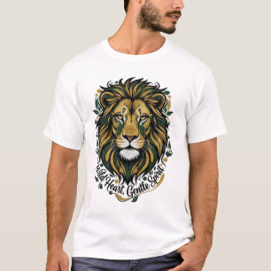 T-shirt Majestueux Cœur Sauvage Esprit Doux Tête de Lion V