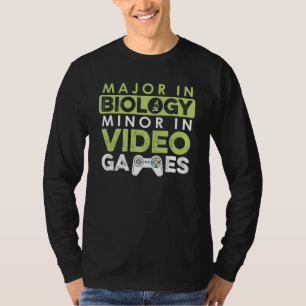 T-shirt Major En Biologie Mineure En Jeu Vidéo Biol Étude 