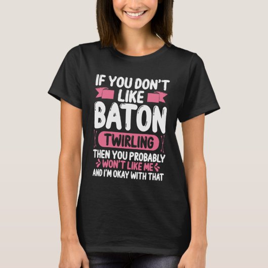 T-shirt Majorette Baton Jette Filles Jets Baton Twirling (Devant)