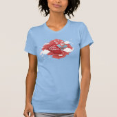T-shirt Makar Sankranti bleu et rouge cerf-volant (Devant)