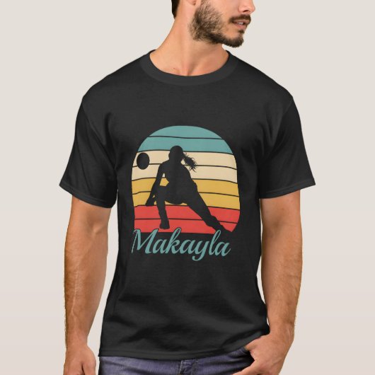 T-shirt Makayla Nom Volley-ball personnalisé (Devant)
