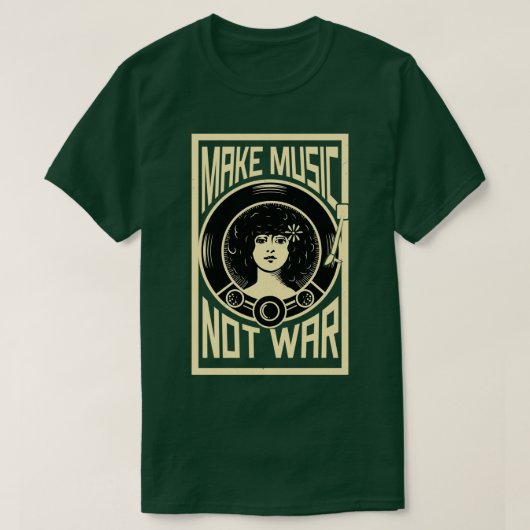 T-shirt Make Music Not War 1 (Design devant)