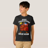 T-shirt Make Thanksgiving Great Again Dabbing Turkey Trump (Devant entier)