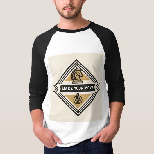 T-shirt Make Your Move – Chess Piece Design (Devant)